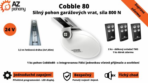 Cobble80 - silný pohon garážových vrat, síla 800 N